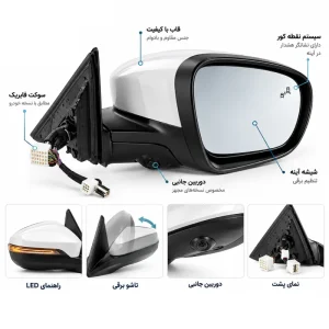 آینه بغل راست آریزو 8 3 آینه بغل راست آریزو 8 - تصویر 2