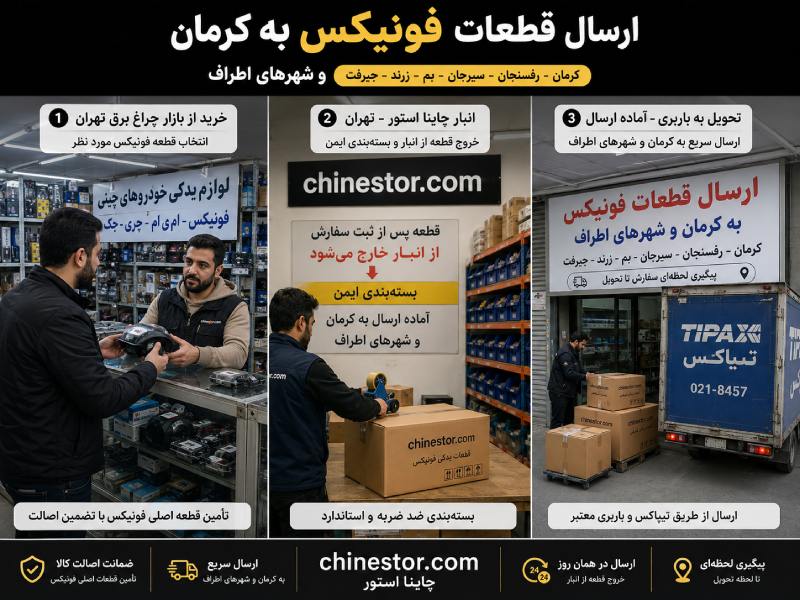لوازم یدکی فونیکس در کرمان 2 روشهای ارسال قطعات یدکی فونیکس FX از چاینا استور به کرمان و شهرهای اطراف